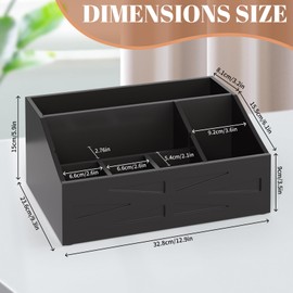 BELO VALE Wood Mail Organizer Countertop,Farmhouse Desk and Kitchen Countertop Storage, Letter Sorter, Desk Mail Organizer and Bill Organizer, Desktop File and Paper Holder