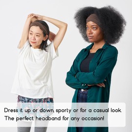 Headbands for Men Women Hair Band - Nurse Accessories for Work Sweat Band Élastique Bandeau Athletic Head Wrap Charcoal Gray