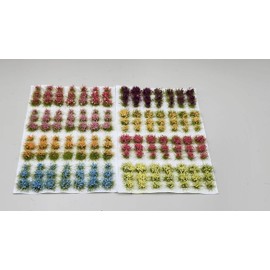 SEM - TU4DG-RFS - 4mm Dark Green - Realistic Flower Sampler - Self-Adhesive Grass Tufts
