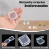 Sgphrzlt 80 PCS Small Clear Jewelry Containers, Mini Transparent Plastic