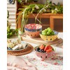 Metahom Ceramic Berry Basket, 6" Colorful Fruit Bowl, Round Berry
