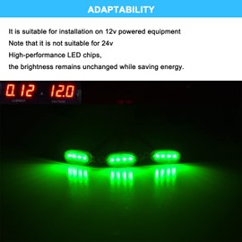 Boigoo Front Grill Lights Compatible for Ford Raptor F150 Original Grilles 2010-2014 & 2017-up, Green LED Running Lights, NOT FIT Other Raptor Style Aftermarket Grids
