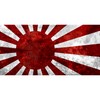 CafePress Japanese Rising Sun Flag Aluminum License Plate, Front License