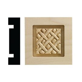 Unfinished White Hardwood Small Loose Weave Corner Block