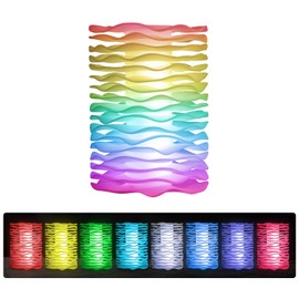 Ambient Lighting Night Light, 8 Lighting Modes LED Lamp, Touch Bedside Table Lamp for Bedroom, Wave Light Mood Lamp with Warm White Lights, RGB Color Change Smart Remote Lamp for Living Room Home