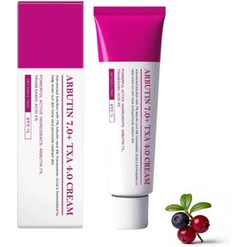 Crema con extracto de gayuba al 7,0% + ácido tranexámico al 4,0%, crema hidratante, ayuda a iluminar y calmar la piel, suave, apta para pieles sensibles (1PCS)
