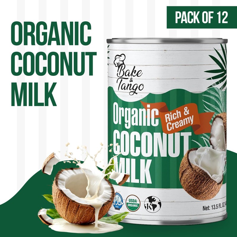 Bake and Tango Organic Coconut Milk, 13.5 fl oz Cans