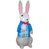 7' Gemmy Airblown Inflatable Dapper Easter Bunny w/Easter Egg Yard