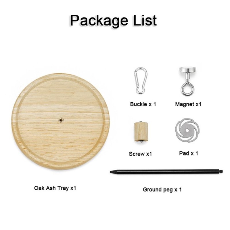 Portable Mosquito Coil Holder Multifunctional Magnetic Removable Oak Mosquito Coil