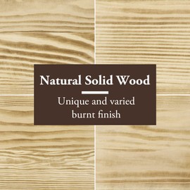 MyGift 6 x 6 inch Burnt Wood & Gold Metal Wire Square Retail Cupcake Display Risers/Dessert Stands, Set of 4