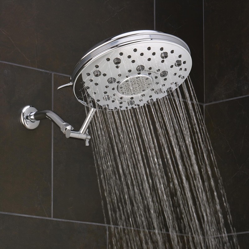 Oxygenics Vortex with Arm Chrome Rain Shower Head 1.8-GPM (6.8-LPM)