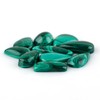 CRYSTALINES 10pcs Natural Malachite Gemstone, Wholesale Cabochon, Flat Back Stone,