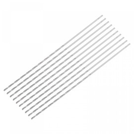 sourcing map 10 Pcs 0.7mm Mini Micro Twist Drill Bits, High-Speed Steel Straight Shank Extra Long Drill Bit 60mm for Aluminum Alloy