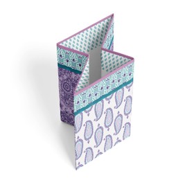 Bacati - Paisley Kids Storage (Collapsible Hamper 14 x 14 x 19 inches, Lilac/Purple/Aqua)