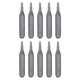 HARFINGTON 10pcs H1.5 Hex Screwdriver Bit 5/32" Hex Shank 28mm Length S2 Steel Magnetic Hexagon Head Screw Driver Bits for Precision Repair