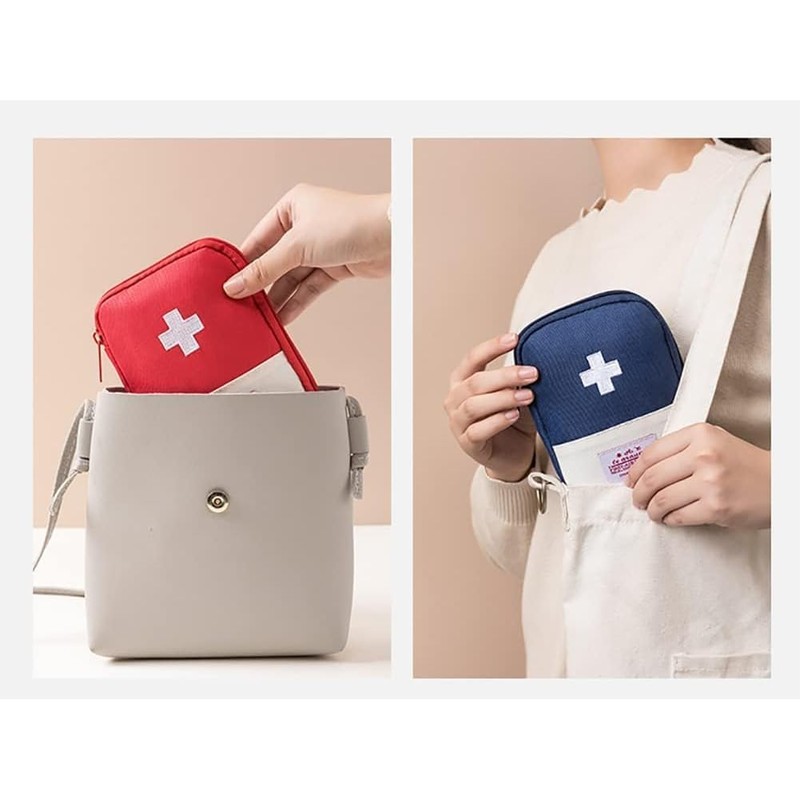 aoukoslt Pink First Aid Bag Empty, Empty First Aid Pouch,