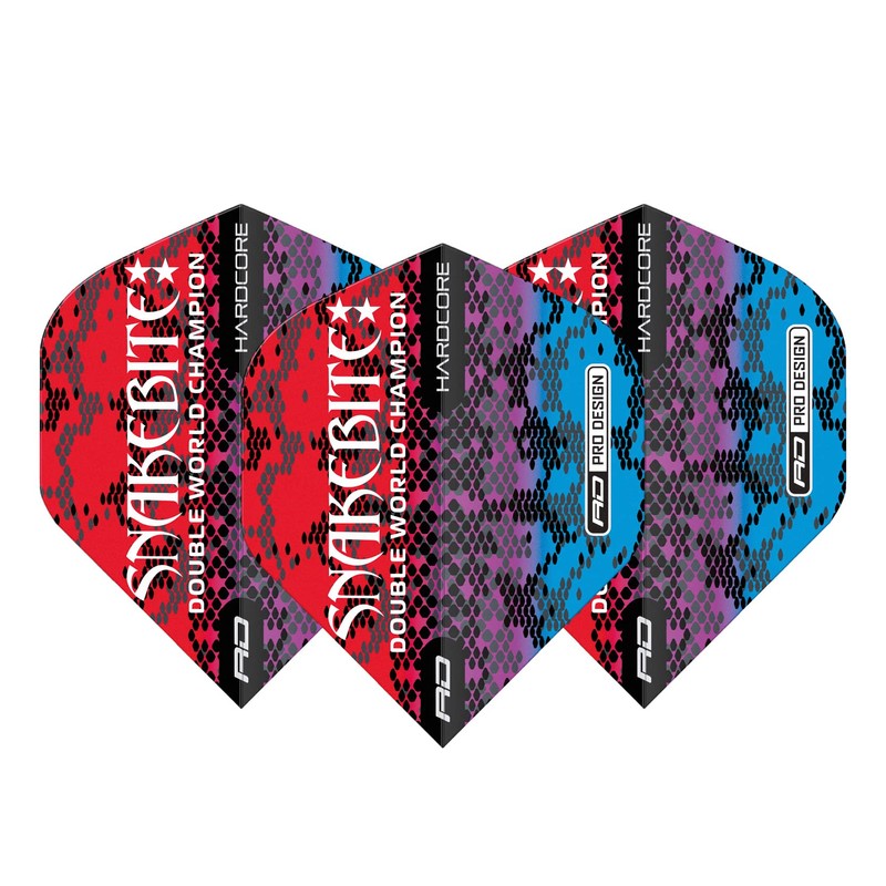 RED DRAGON Hardcore Peter Wright Snakebite Multi Snakeskin Red Dart