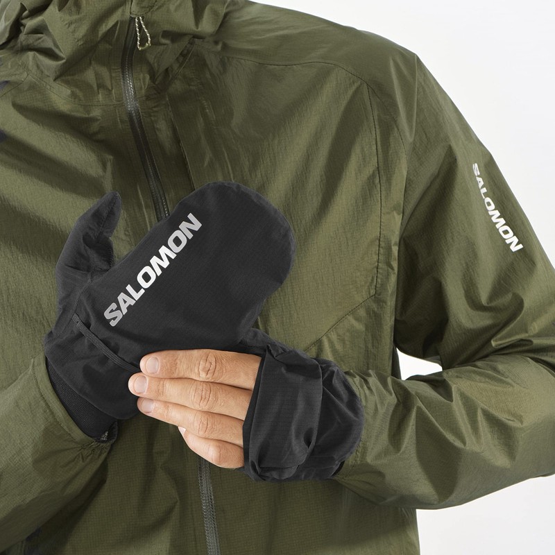 Salomon Bonatti Waterproof Mitten Unisex, DEEP BLACK/Reflective Charcoal