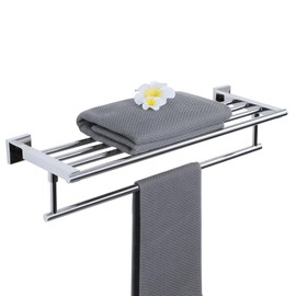 Alise Towel Racks for Bathroom Wall Mounted,24 Inch Bathroom Towel Rack with Tower Bar,Double Towel Racks for Bathroom,SUS304 Stainless Steel Bathroom Towel Holder Polished Chrome