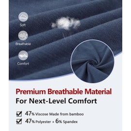 BAMBOO COOL Men's Underwear Boxer Briefs Ultra Breathable Stretch No Riding Up with Fly Multipack