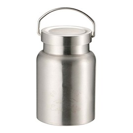 Captain Stag UE-3440 Food Pot, Food Container, Water Bottle, Double Stainless Steel Bottle, Vacuum Insulated, Hot & Cold Retention, HD Food Pot, 13.5 fl oz (400 ml), Silver