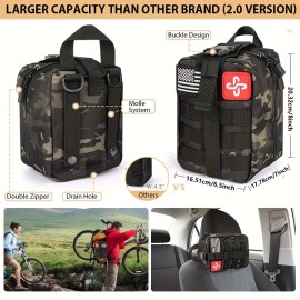 KAQINU 250-Piece First Aid Kit Ideal for Outdoor Trips Earthquakes