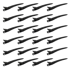 24Pzs Pinzas de Pato, Pinzas Cabello de Metal Resistente, negro