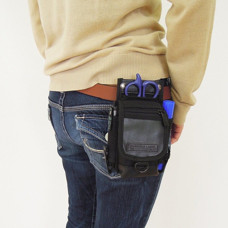 Workers Label Pouch, Accessory Case, Black
