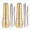 Chazcool 2 Set Leather Sewing Awl Needle with Copper Handle
