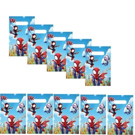Party Bags and Sweet bags 10 pcs 17 * 25cm,Goodies Loot Bags Bulk for Kids Baby Girls & Boys Birthday Return Gift (Spider)