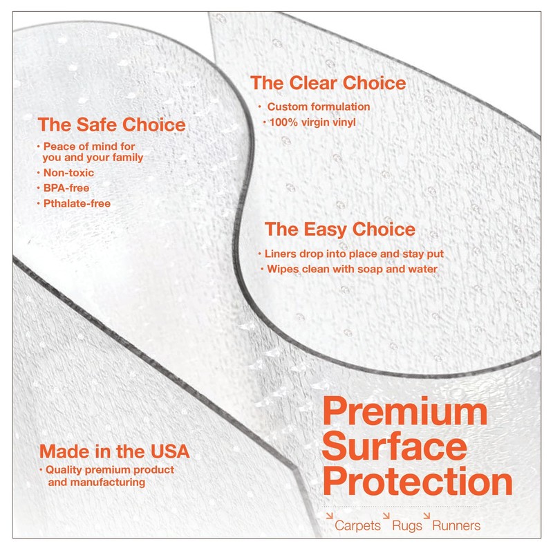 ExactMade - Clear Carpet Runner, USA Made, Safe, 40 x
