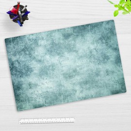 Desk Mat Wipe Clean for Children and Adults - Turquoise Blue Art - 60 x 40 cm - Made in Germany - Made in Germany