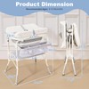 DZMDIP Baby Bathtub with Foldable Changing Table, Standing Infant Bath