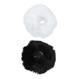 TOVINANNA 2pcs Rabbit Tail Plush Ball Costume Prop for Cosplay Easter Parties Animal Dress up Events Soft Faux Fur Bunny Accessories for Themed Celebrations