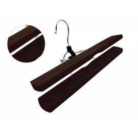 Richards Wooden Pants Hangers - Wood Skirt Hangers - 6 Pack - for Men Shorts and Pants and Women Dress Clothes - Non Slip Slim Closet Space Saving- Walnut