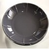 IKEA New IKEA STRIMMIG Deep plate 4 Pack Stoneware grey