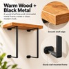 Stainless Steel Towel Rack for Bathroom Storage – Black Wall