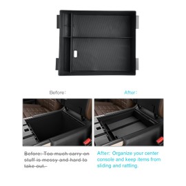 CDEFG Center Console Accessory Organizer for 2020 2021 2022 2023 2024 2025 Nissan Titan, Middle Console Armrest Insert Tray Coin Container Storage Box 2019-2025 Titan Accessories