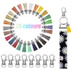 75 Pieces Key Fob Hardware Set, Includes 25 Lanyard Wristlet
