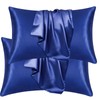 DuShow Satin Pillow Cases 2 Pack, Soft Silky Pillowcases For