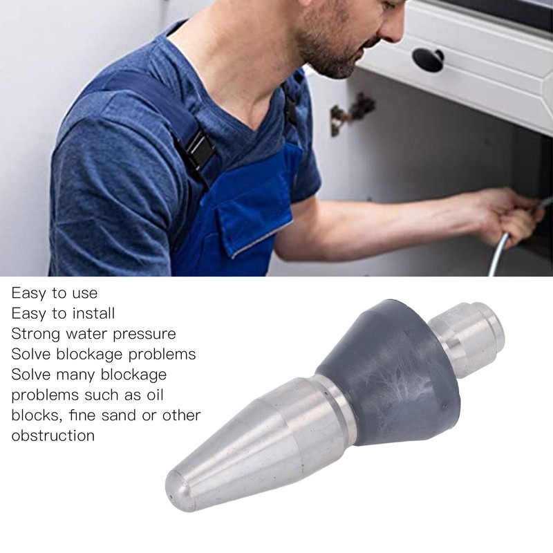 Pressure Washer Turbo Nozzle Pointed 5000PSI Mini Compact Stainless Steel
