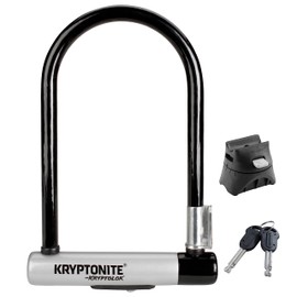 Kryptonite Kryptolok ATB Bike U-Lock, Heavy Duty Anti-Theft Sold Secure Gold U Lock, 12.7mm Shackle with Mounting Bracket and Keys, High Security Lock for Wide Tires E-Bike Scooter Road Mountain Bike