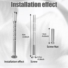 20Sets M3 Door Handle Fixing Screws And Sleeves,Door Handle Roses Knobs And Escutcheons,Door Handle Bolt Through Fixings Nickel Plated Connecting Screw For Doors handles,Pertain Cabinet Drawers