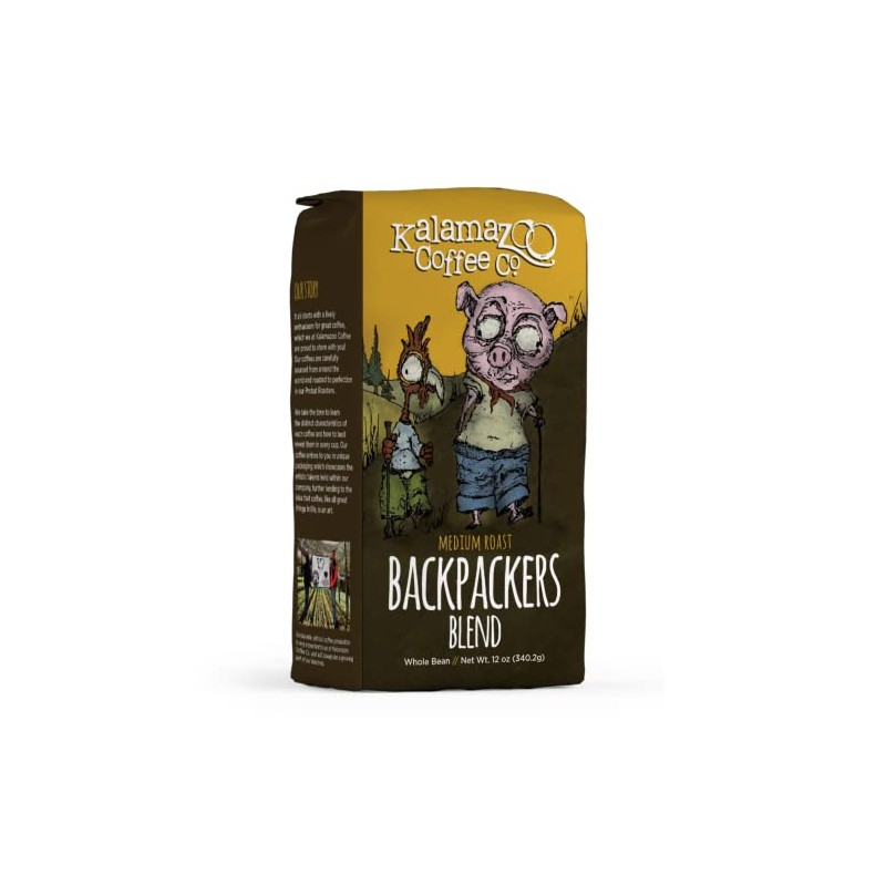 KALAMAZOO COFFEE COMPANY Backpackers Blend Whole Bean Coffee - Medium