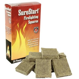 MEECO'S RED DEVIL Surestart® Firelighting Squares Pack of 24 - Quick Lighting for Indoor/Outdoor Fireplaces, Wood Stoves, Pellet Stoves, Campfires, Fire Pits, Smoker Grills, & Pizza Ovens