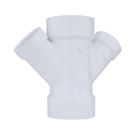 CHARLOTTE PIPE 3 x 3 x 2 x 2 DWV DBL WYE REDUCING DWV (Drain, Waste and Vent) (1 Unit Piece)