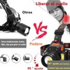 Lampara de Cabeza, Lámpara de Cabeza Recargable, Linterna Frontal, 4800mah,