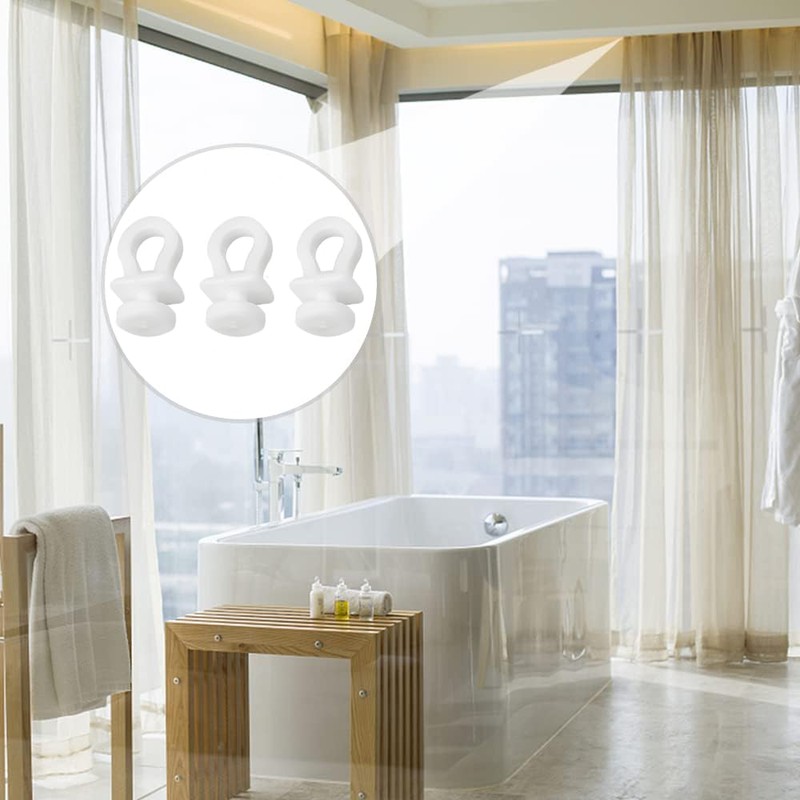 RXKFIGX 100 Pcs Curtain Hooks Gliders Rollers White Curtain Hooks