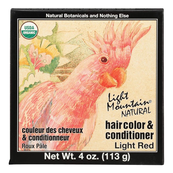 Light Mountain Natural Hair Color & Conditioner, Light Red, 4
