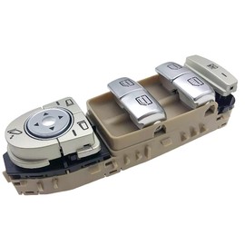 Left Driver Power Window Mirror Switch Button Front Beige Compatible with Benz W222 X222 S63 S320 S350 S400 S500 S550 S600 S680 Replacement for 2229056800,2229050809, 2229052004, A2229052004